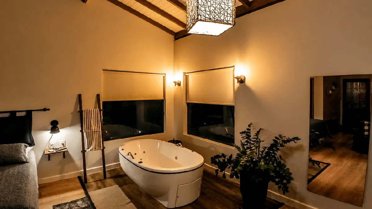 Loft F2 - jacuzzi privativa com vista para a montanha em Serra Negra